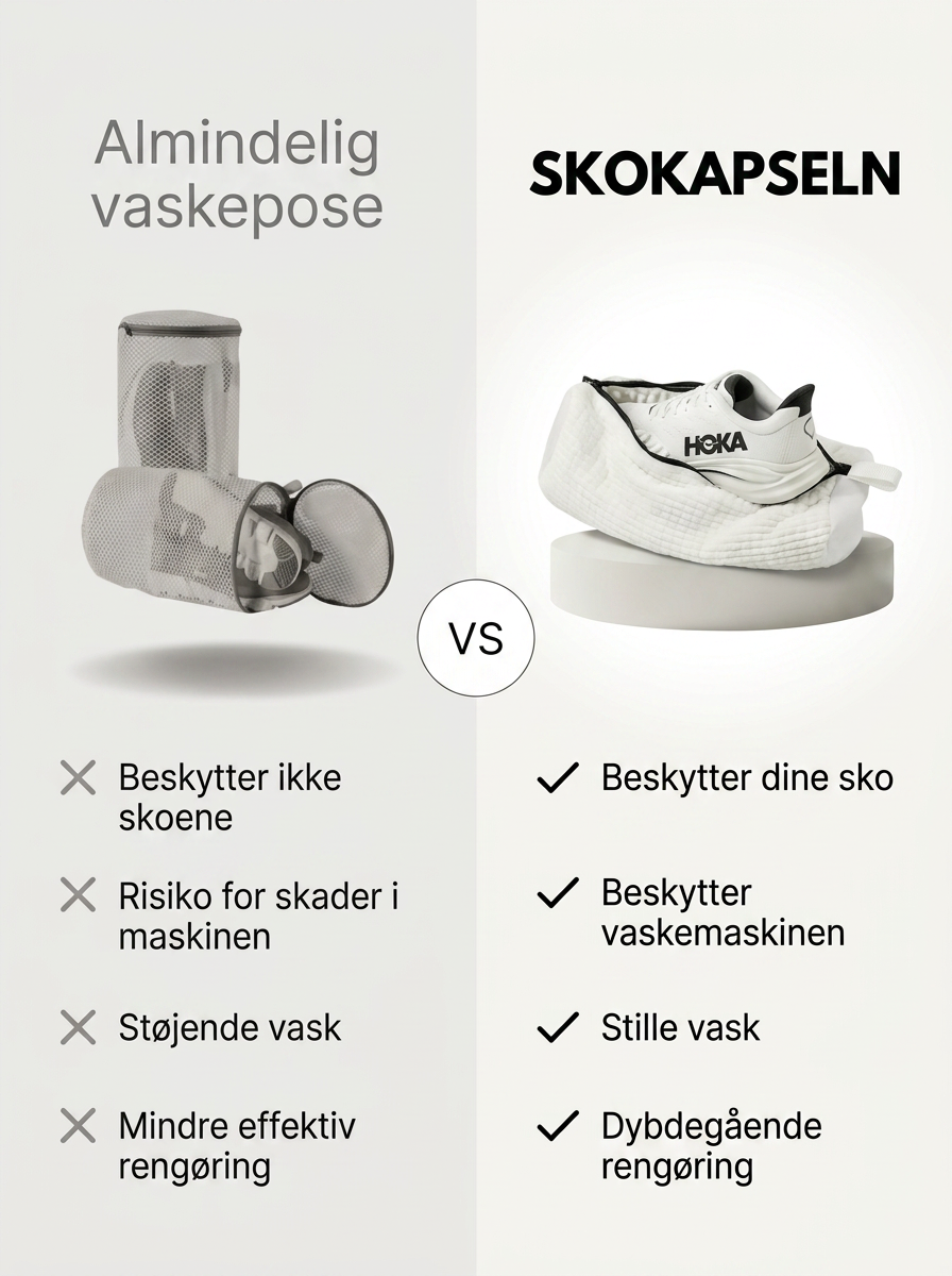 SkoKapseln - Rene sko på 30 minutter — uden at skrubbe.